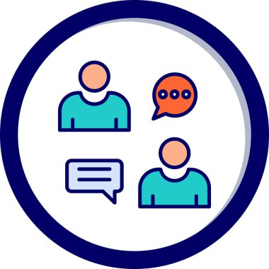 sohbet simgesi, vektör illüstrasyonu basit tasarım