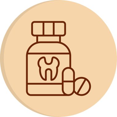 Medicament web simgesi vektör illüstrasyonu