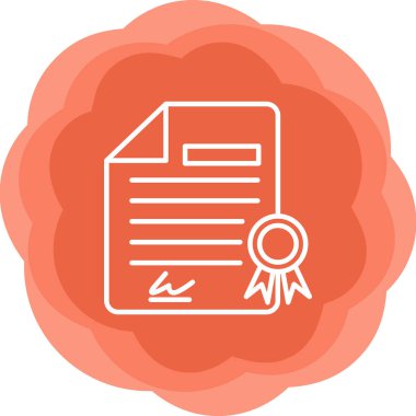 Diploma simgesi, vektör illüstrasyonu basit tasarım