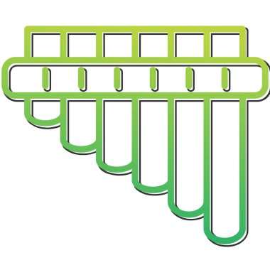 Pan Flüt web simgesi, vektör illüstrasyonu