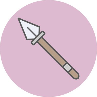 Mızrak simgesi vektör illüstrasyonu