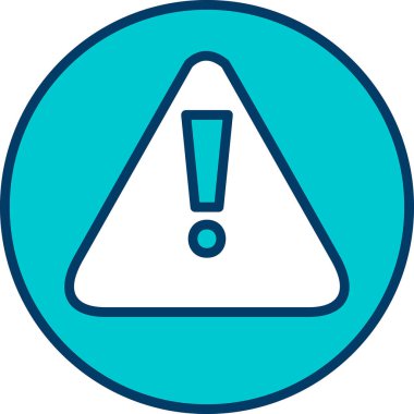 Uyarı vektör çizgisi simgesi, vektör illüstrasyonu 