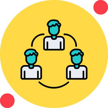 takım çalışması ikon vektör illüstrasyonu 