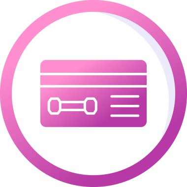 Üye Kart simgesi, vektör illüstrasyonu basit tasarım