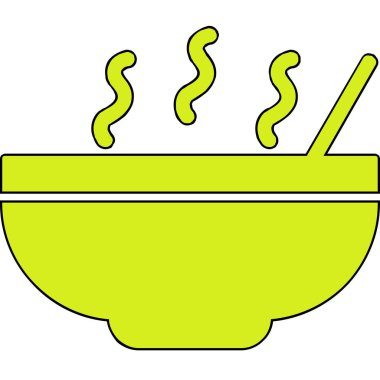 Kase çorba ağı basit illüstrasyon 