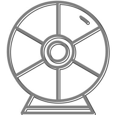 tekerlek düz simgesi, vektör çizim