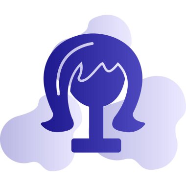 Peruk. Web simgesi basit tasarım                