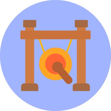 gong simgesi web basit illüstrasyon