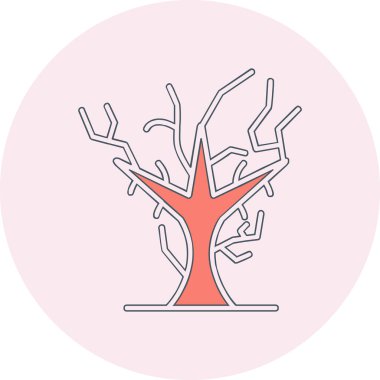 Kuru Ağaç ikonu, vektör illüstrasyonu