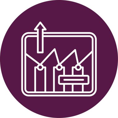 Büyüme grafiği Web simgesi basit illüstrasyon  