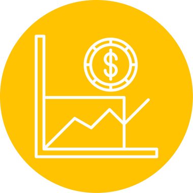 toplam talep iş grafiği, düz vektör simgesi  