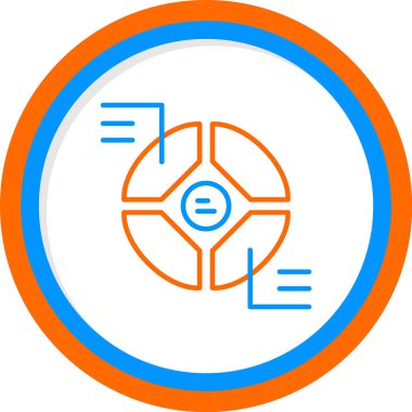 Donut Çizelgesi simgesinin vektör çizimi 