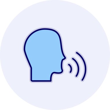 Konuşan Web simgesi vektör illüstrasyonu