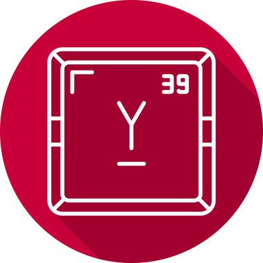 Yttrium modern simgesinin vektör illüstrasyonu                      