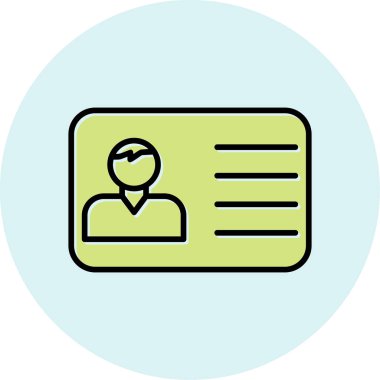 Ofis Kimliği Web simgesi, vektör illüstrasyonu