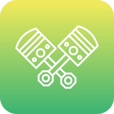 Pistons simgesi, vektör illüstrasyonu basit tasarım