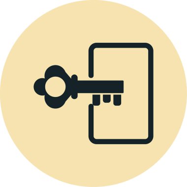 Giriş yap, anahtar simgesi vektör çizimi