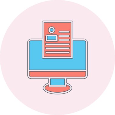 Çevrimiçi Web simgesi, vektör illüstrasyonu