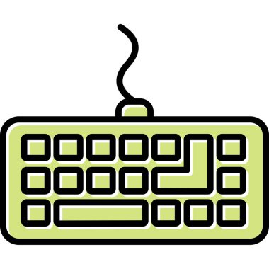 Klavye web simgesinin vektör illüstrasyonu