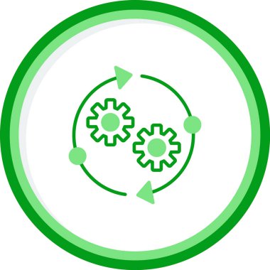 İlerleyin, vitesler. Web simgesi basit illüstrasyon