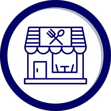 restoran simgesi web basit illüstrasyon