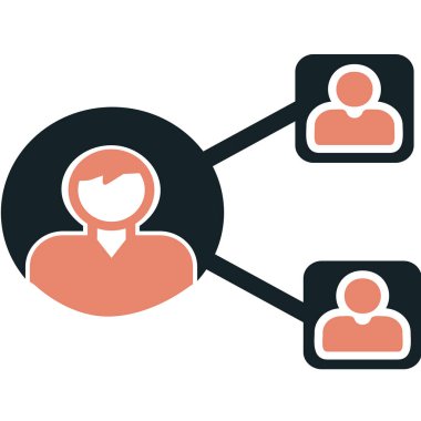 insanlar bağlantı simgesi, vektör illüstrasyonu basit tasarım