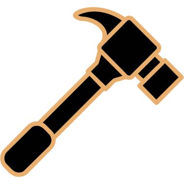 Çekiç. Web simgesi basit tasarım 