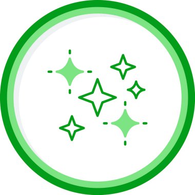 Parıldayan yıldızlar simgesi, vektör illüstrasyonu 