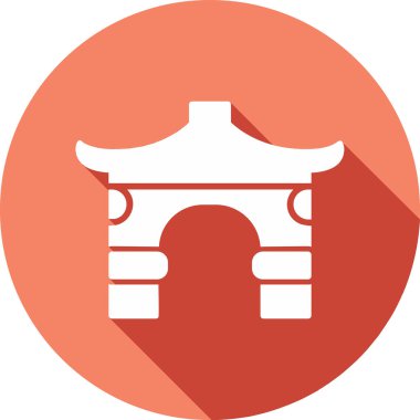 Çin geleneksel kemer ağ illüstrasyon tasarımı