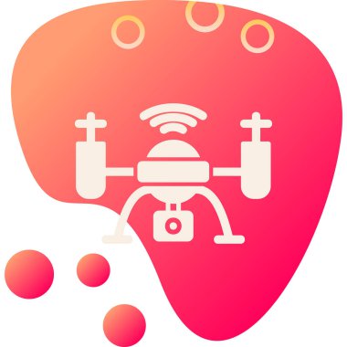 Drone simgesi vektör illüstrasyon tasarımı 