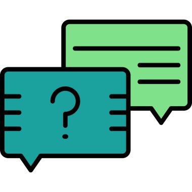 Sohbet baloncukları simgesi, vektör illüstrasyonu basit tasarım