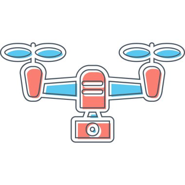 5g Drone simgesi, vektör illüstrasyonu, basit tasarım