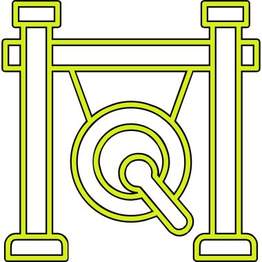 gong simgesi web basit illüstrasyon