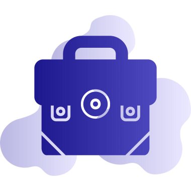 Bavul. Web simgesi basit illüstrasyon 