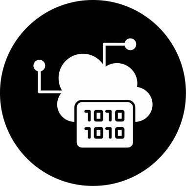 Büyük Veri vektör simgesi, basit illüstrasyon                  