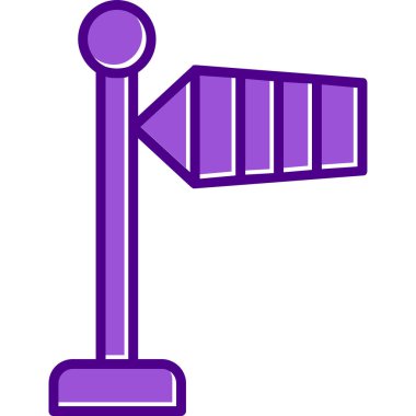 Modern Rüzgar İşareti simgesinin vektör illüstrasyonu                