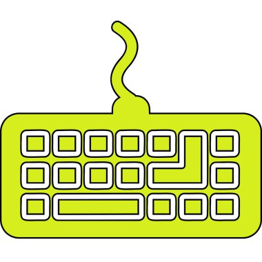 Klavye web simgesinin vektör illüstrasyonu