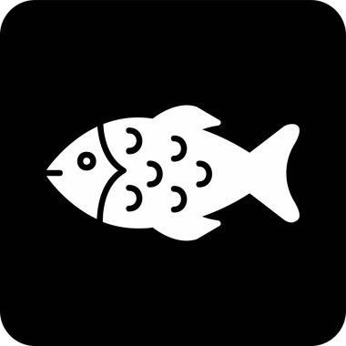 Balık. Web simgesi vektör illüstrasyonu 