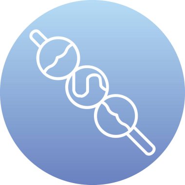 Dango web simgesi. Japon dango tatlıları vektör illüstrasyonu