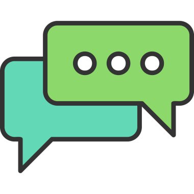 Sohbet baloncukları simgesi, vektör illüstrasyonu basit tasarım