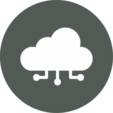 bulut hesaplama web simgesi vektör illüstrasyonu 