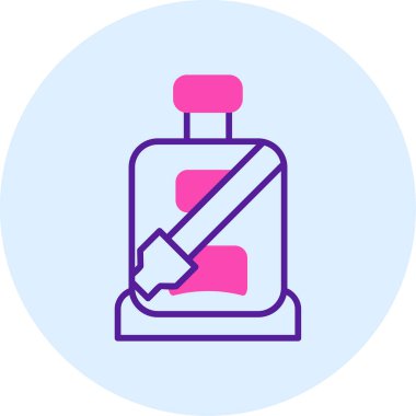 Güvenli araç koltuğu ikonu. Vektör. 