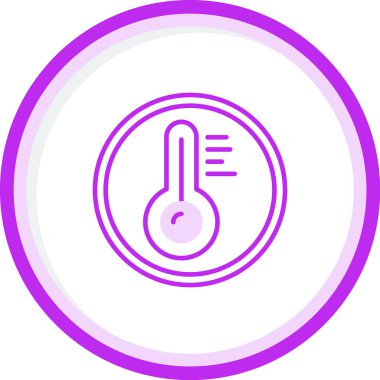 Termometre. Web simgesi basit illüstrasyon 