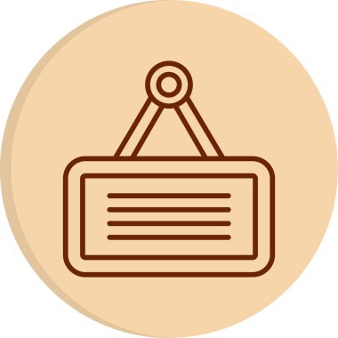 boş tabela, düz simge, vektör illüstrasyonu 