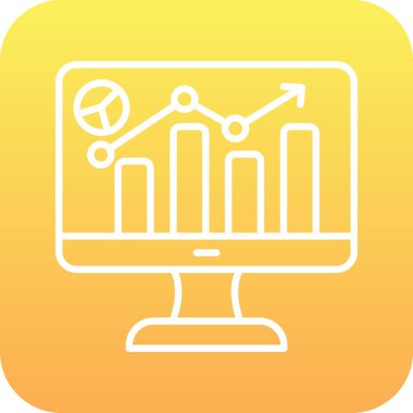 Analytics icon, vector illustration simple design
