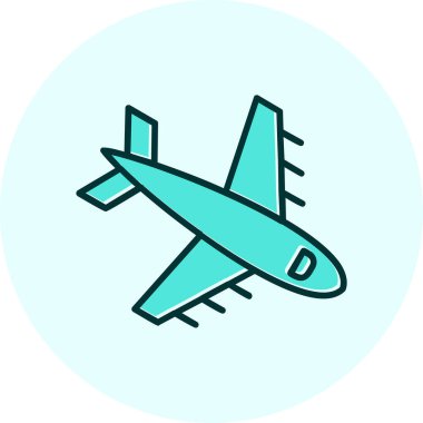  Uçak. Web simgesi basit illüstrasyon