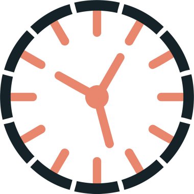 Saat simgesi, vektör illüstrasyonu basit tasarım