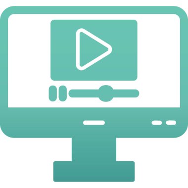 video oynatıcı simgesi, vektör illüstrasyonu basit tasarım