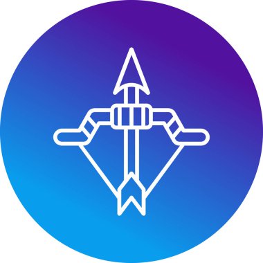 Okçuluk. Web simgesi basit illüstrasyon             