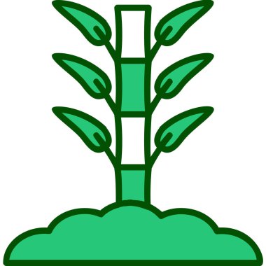 Bamboo icon, vector illustration simple design